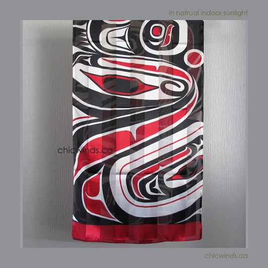 Jim Charlie Wolf Scarf (red/black)