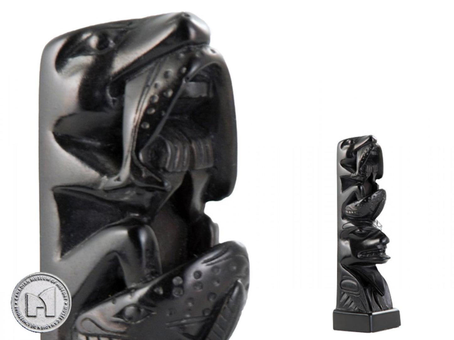 Canadian Museum of History licensed reproduction-Bear -Halibut 5"H