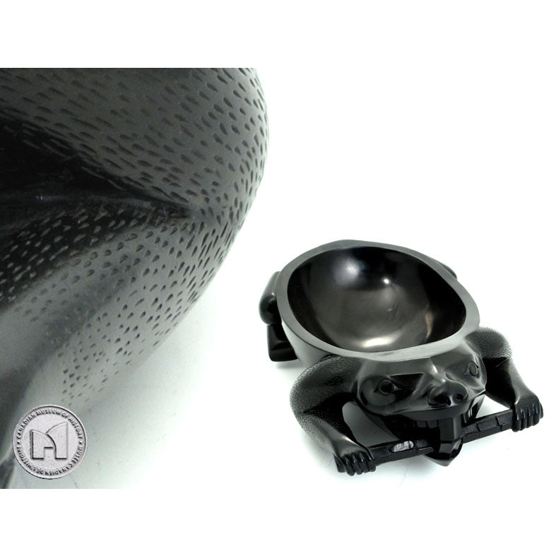 Canadian Museum of History licensed reproduction Haida argillite Beaver bowl.