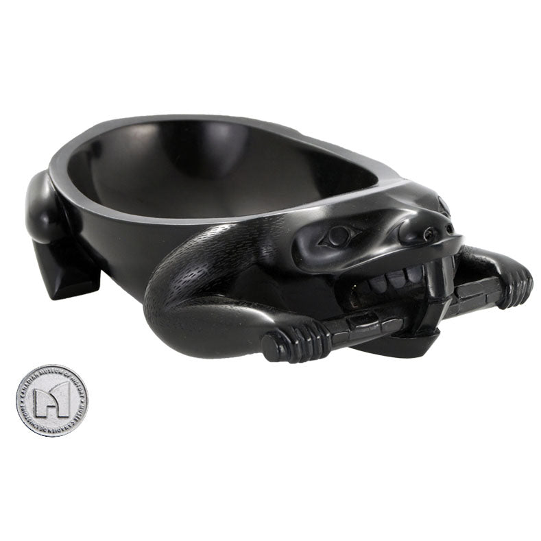 Canadian Museum of History licensed reproduction Haida argillite Beaver bowl.