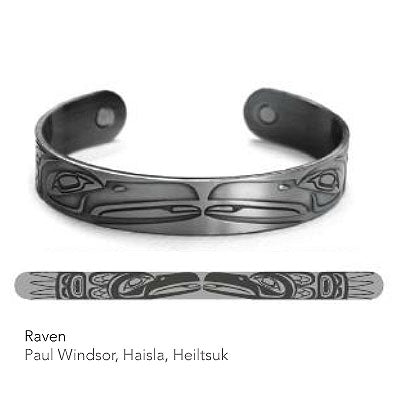 Silver Copper Bracelet: Raven
