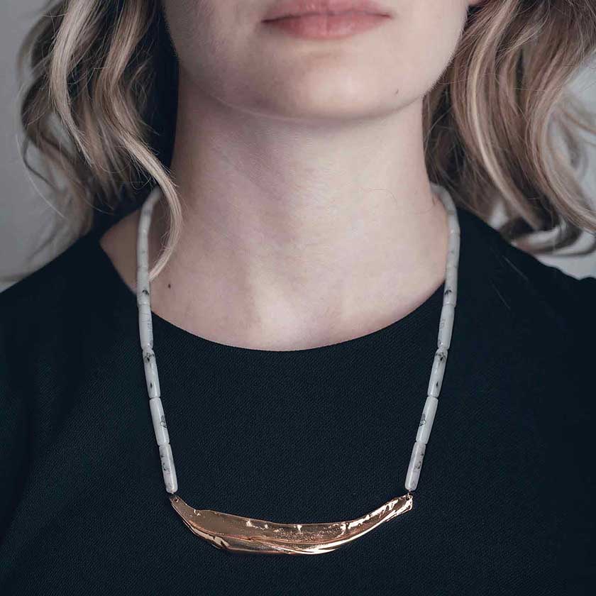 Anne Marie-Marble Necklace: Lavane
