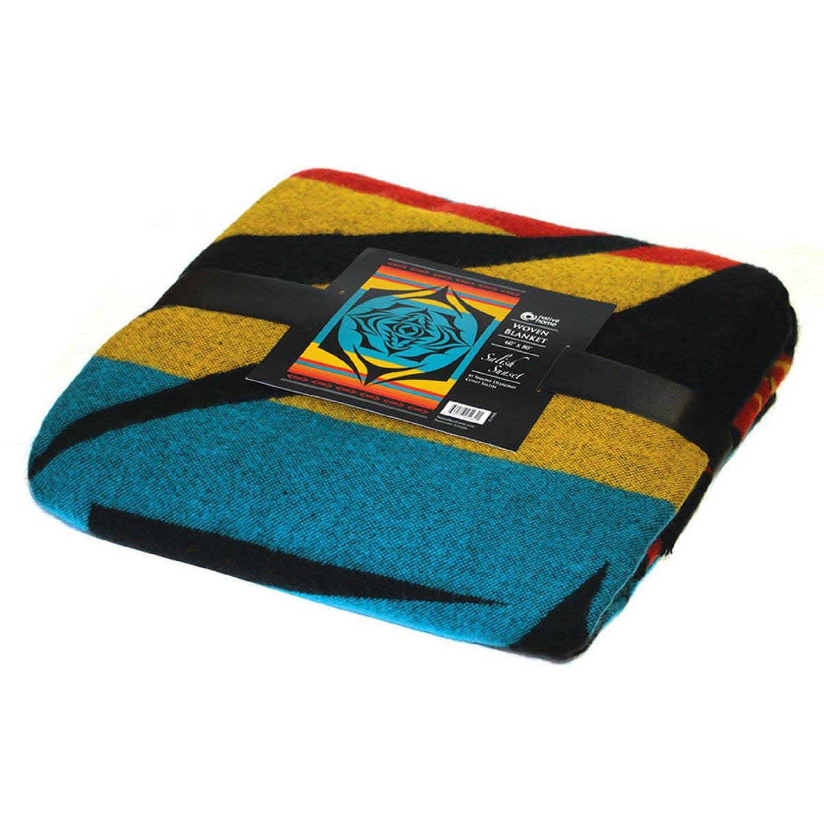 Woven Blanket - Salish Sunset by Simone Diamond