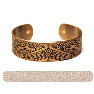 Copper Bracelet: Wolves
