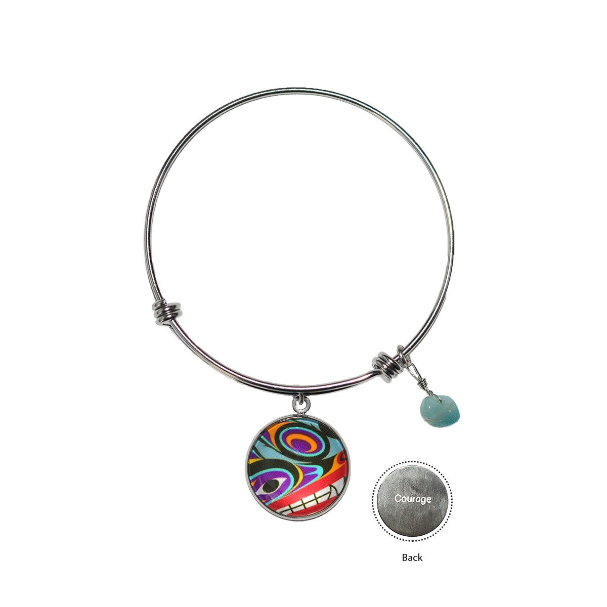 Urban Wolf Charm Bangle by Maynard Johnny