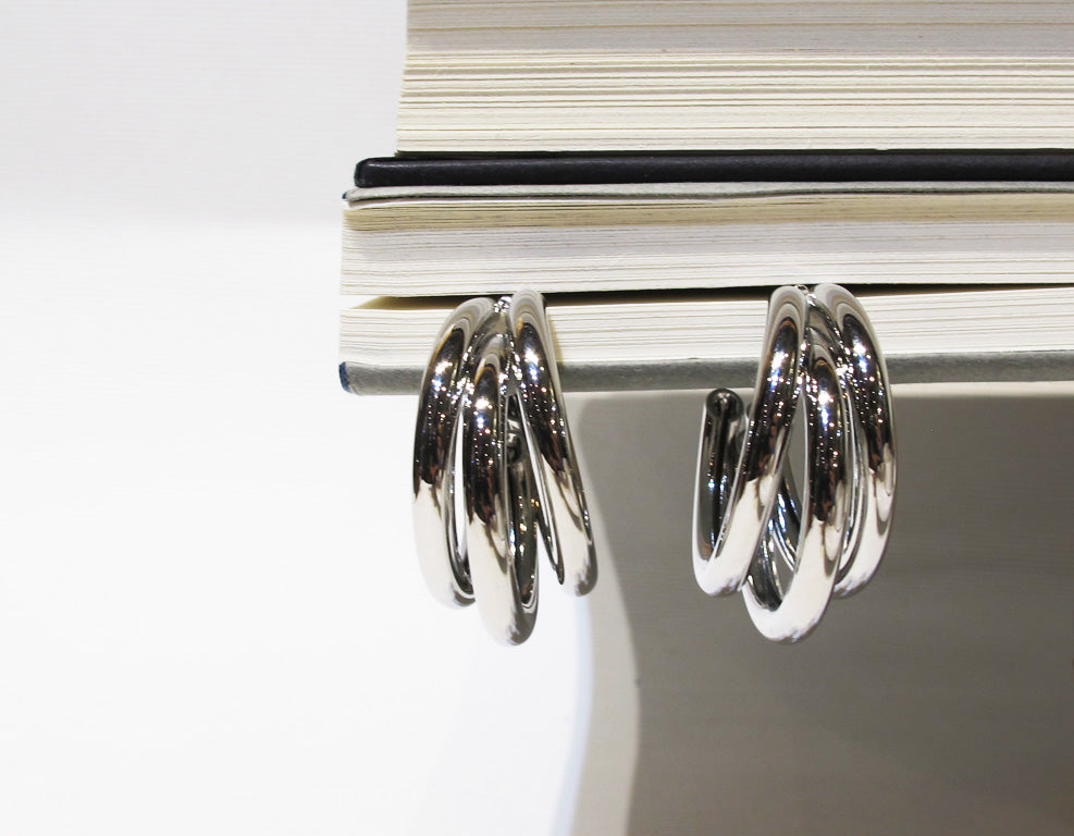 Triple Hollow Hoop Earrings