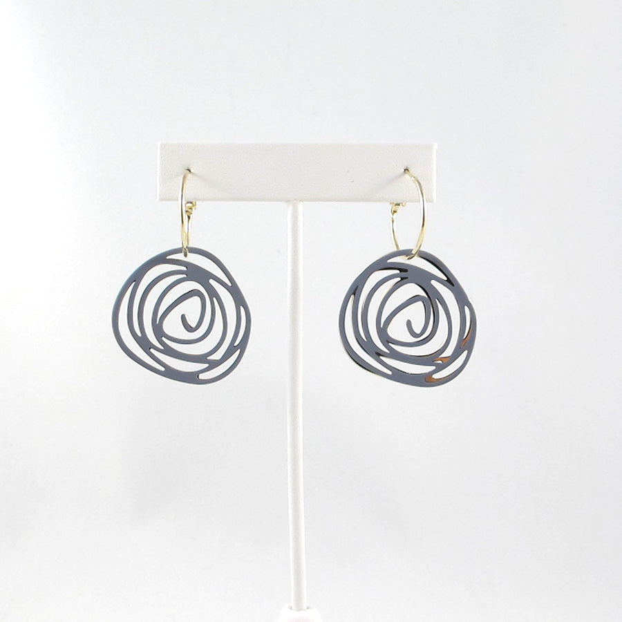 4 in 1 rose hoop drop earrings