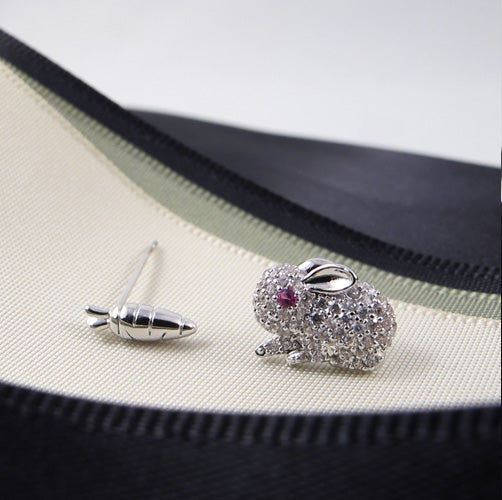 Rabbit & Carrot Stud Earrings