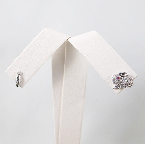 Rabbit & Carrot Stud Earrings
