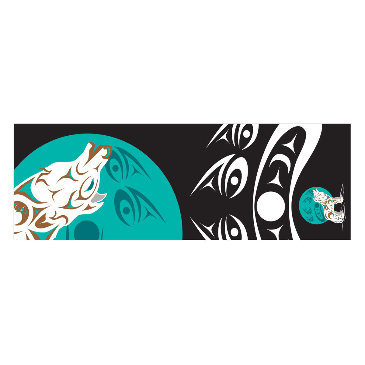 Eco Scarf Howling Wolf By Darrell Thorne Coast Salish Chic Winds eco-scarf-howling-wolf-by-darrell-thorne-coast-salish-chic-winds