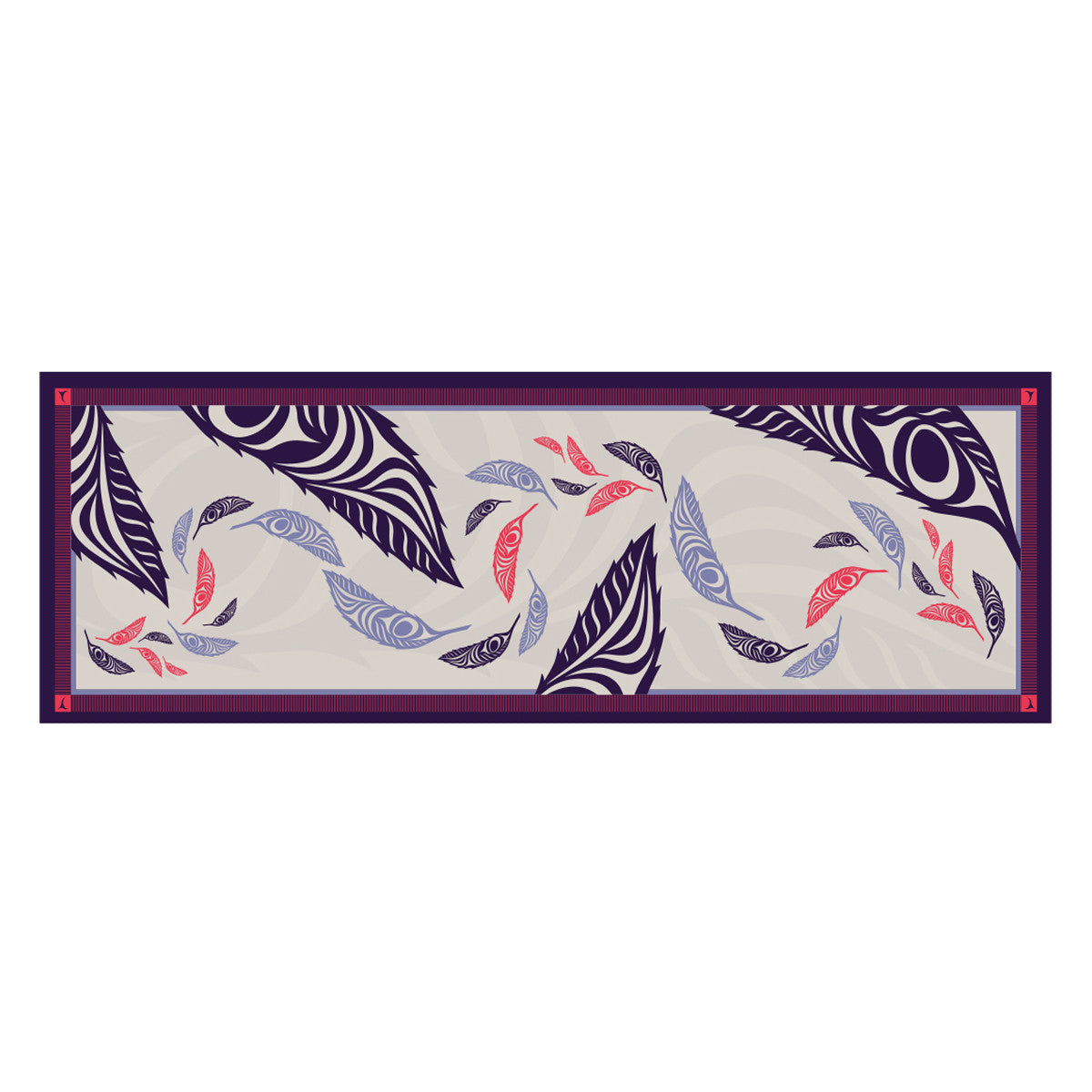 Eco Scarf - Feathers by Simone Diamond, Coast Salish