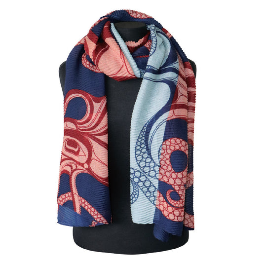 Eco Scarf - Octopus by Ernest Swanson, Haida