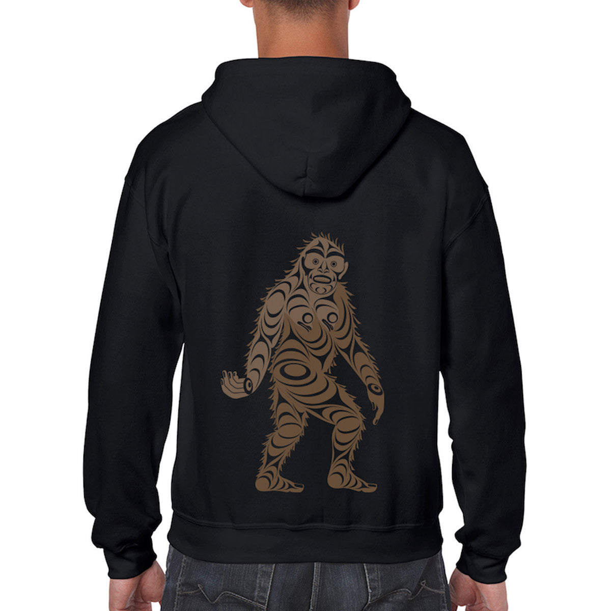 Sasquatch Unisex Zippered Hoodie – Echoes of the Forest