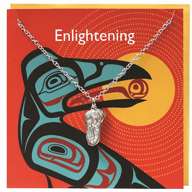 Art charm stainless steel necklace with card - Enlightening