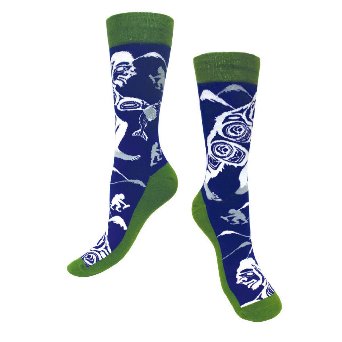 Spirit Sasquatch Art Socks by Colby Gates