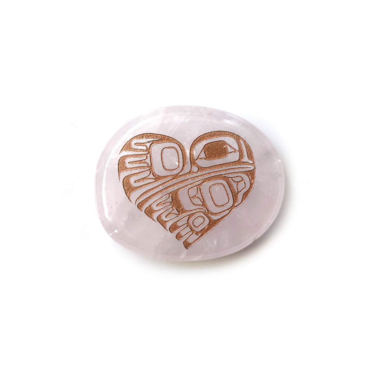 Rose Quartz Hummingbird Heart Spirit Stone by Gordon White