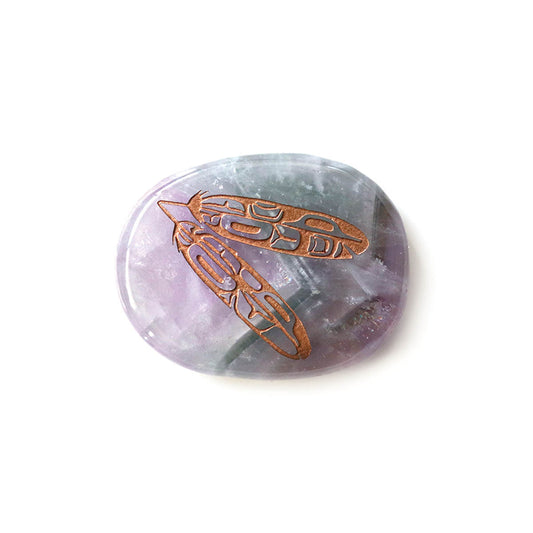 Amethyst Eagle Feathers Spirit Stone by Corey Bulpitt