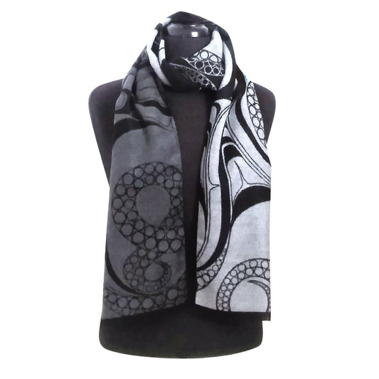 Brushed Silk Scarf - Octopus by Ernest Swanson