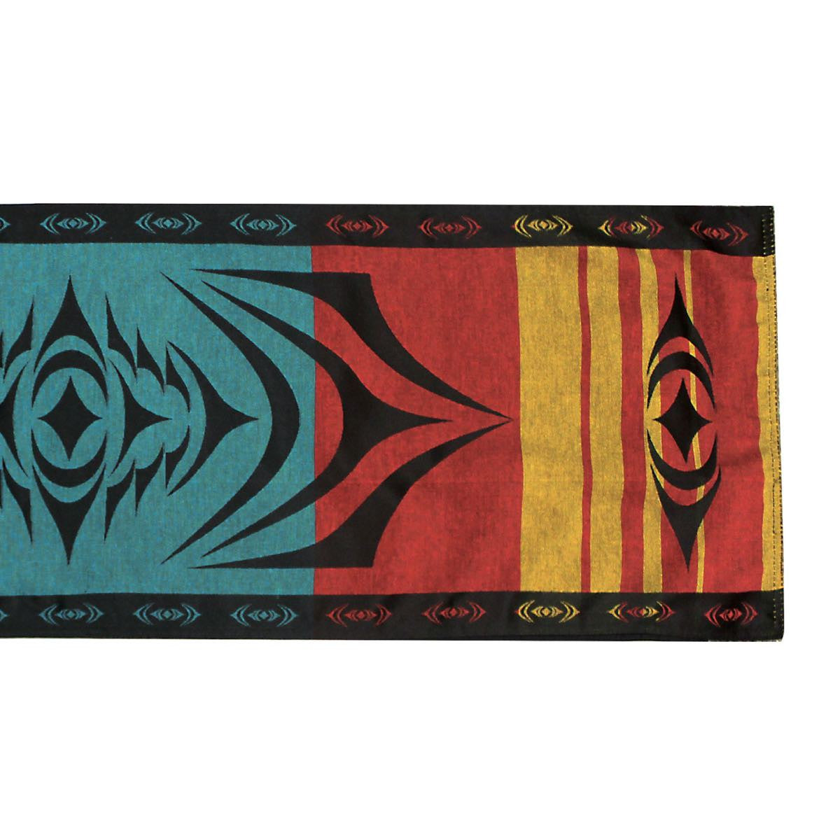 Table Runner with Indigenous Art Design "Salish Sunset"
