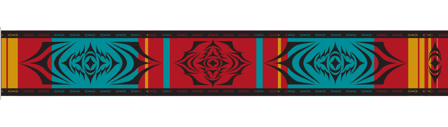Table Runner with Indigenous Art Design "Salish Sunset"