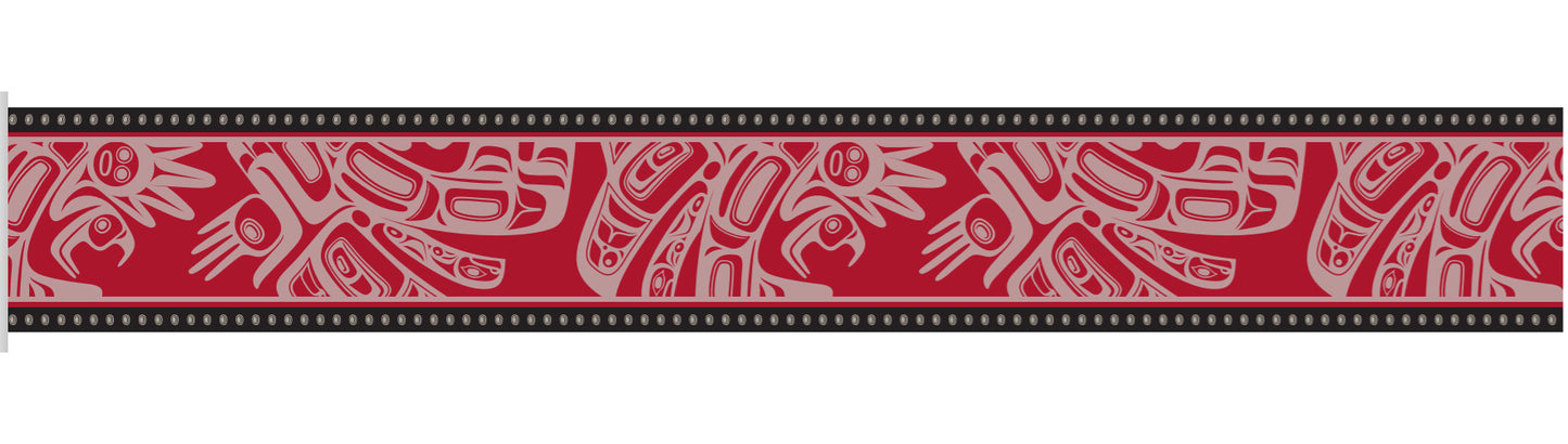 Table Runner with Indigenous Art Design "Running Raven"