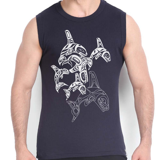 Orca Family Sleeveless Shirt by Paul Windsor