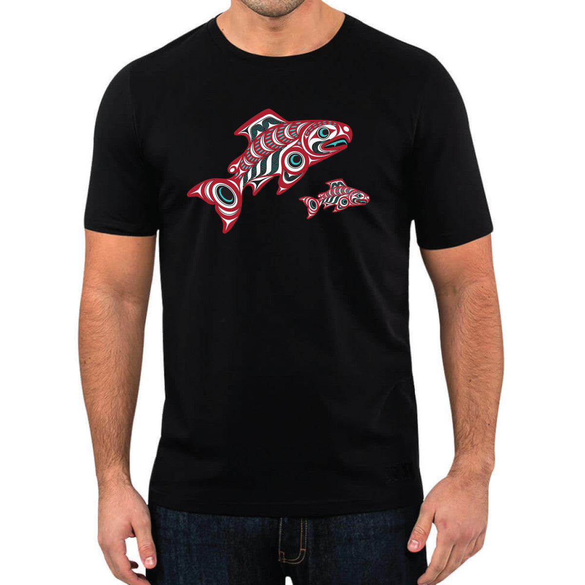 Salmon Cotton T-Shirt by Joe Wilson-Sxwaset