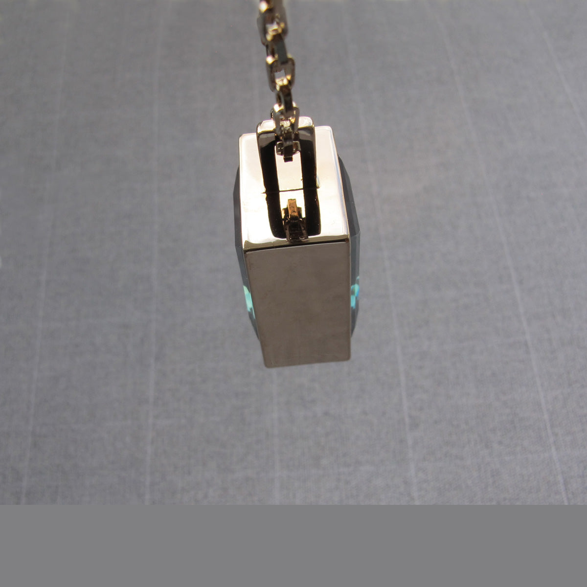 Architecture Inspired Cuboid Long Necklace (teal)