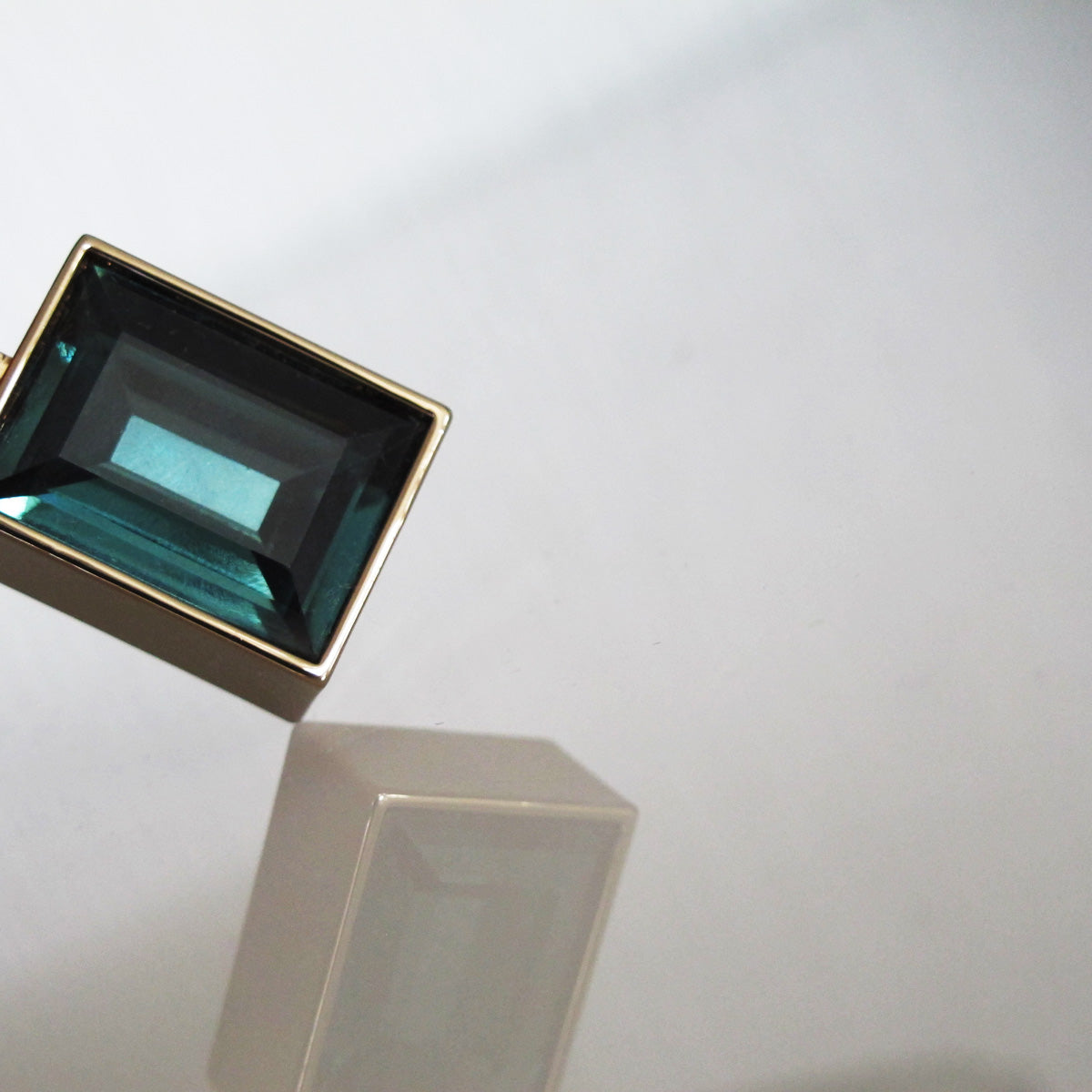 Architecture Inspired Cuboid Long Necklace (teal)