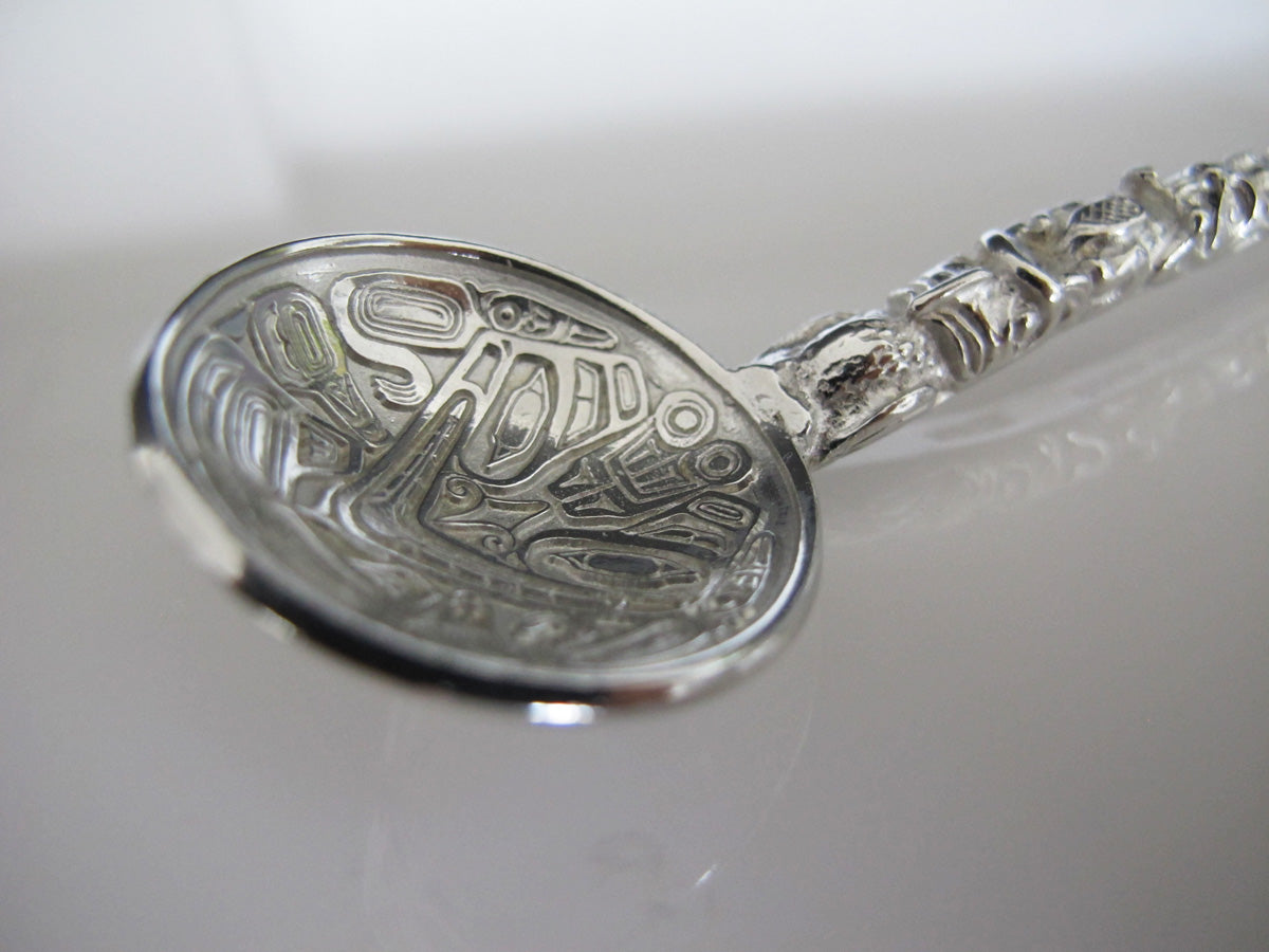 Bear Mask Pewter Spoon