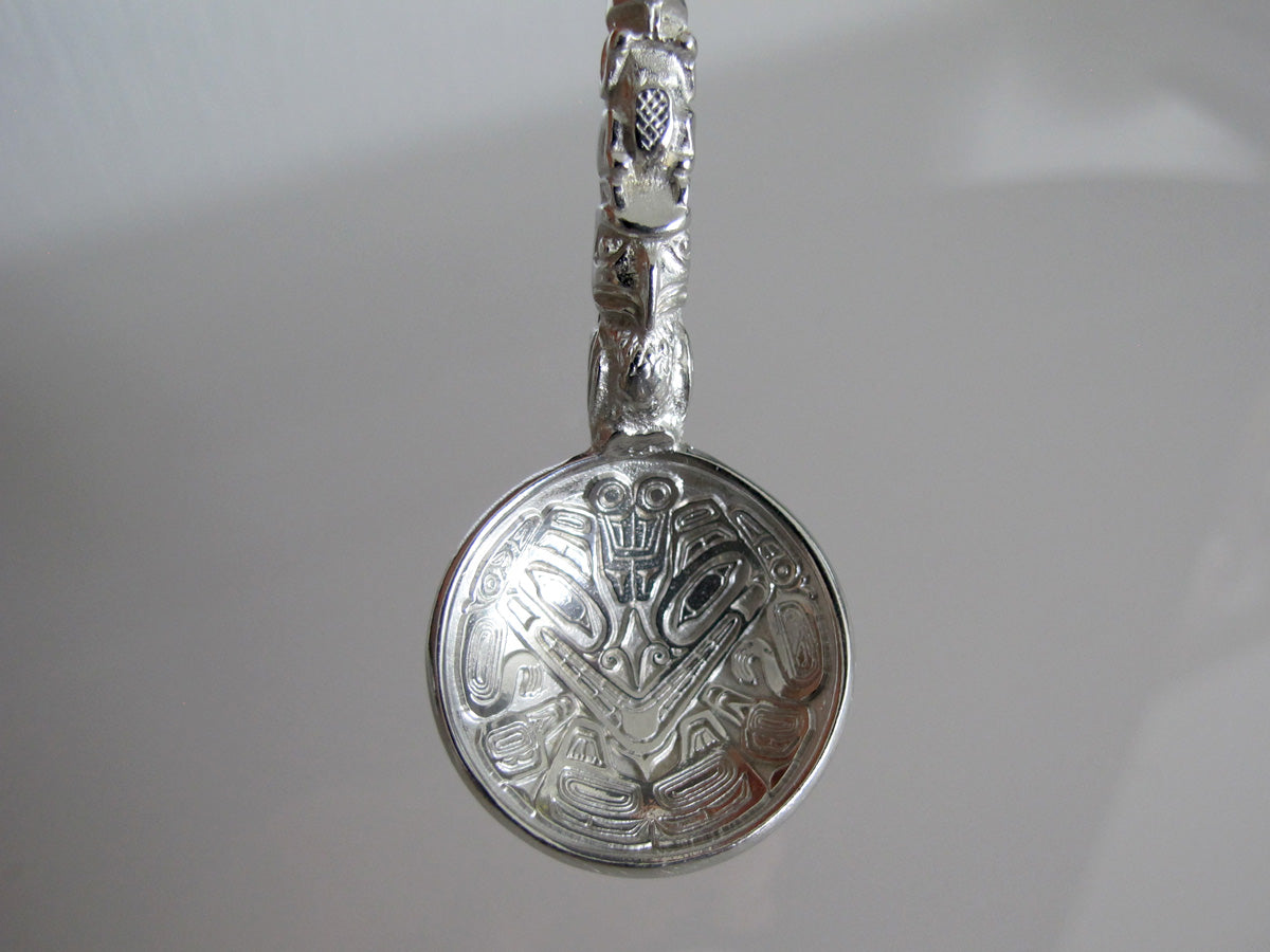 Bear Mask Pewter Spoon