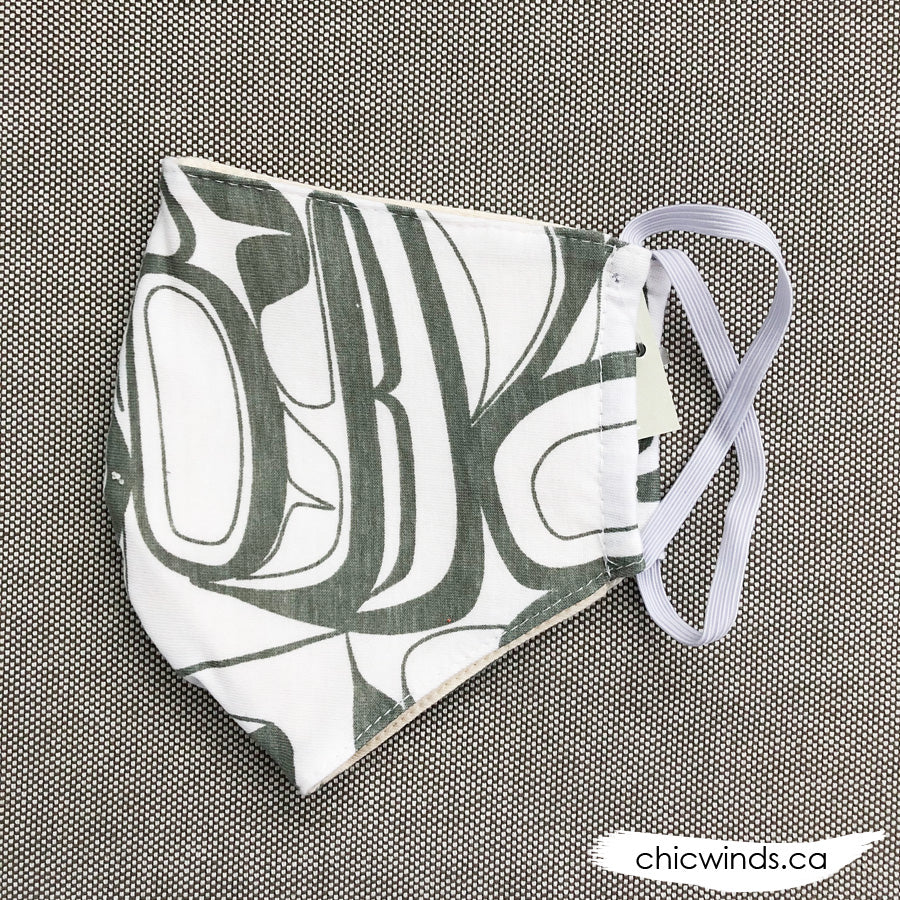 Eagle Cotton Face Mask White