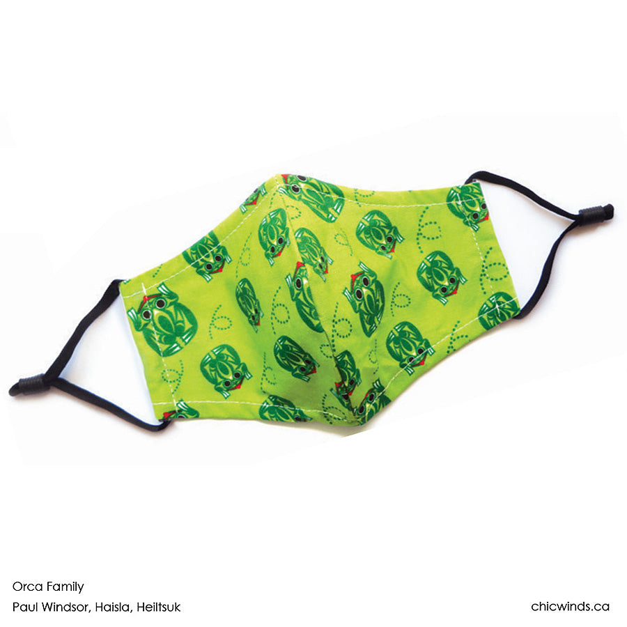 Kids Cotton Face Masks - Frog