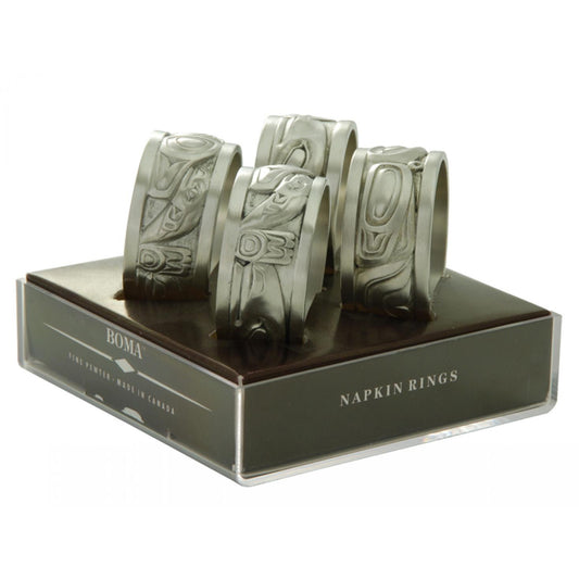 Indigenous Pewter Napkin Rings (set of 4)
