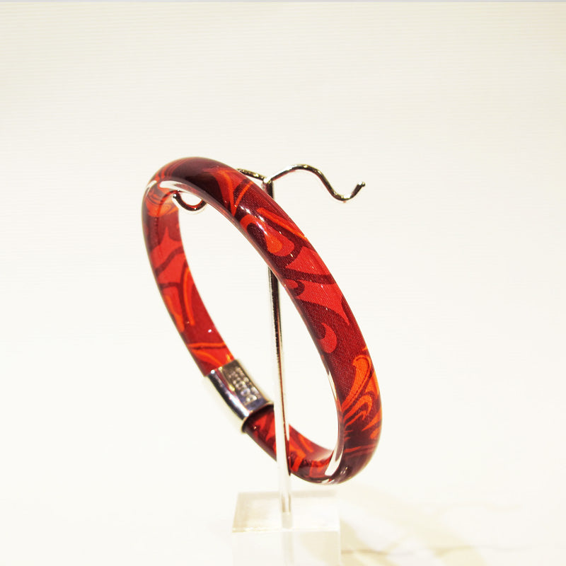 Corrine Hunt Silk Inspiration Bangle. Red