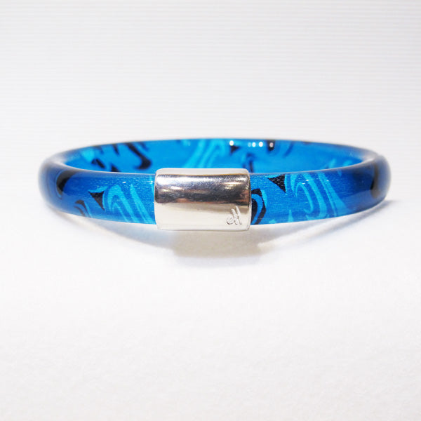 Corrine Hunt Silk Inspiration Bangle. Turquoise.