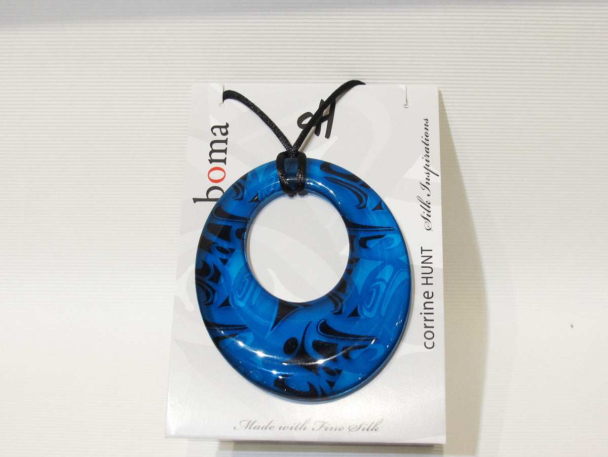 Corrine Hunt Silk Inspiration oval pendant necklace