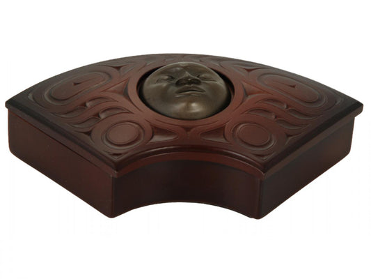 Fan Box with Bronze Moon – Contemporary Elegance, Cultural Roots