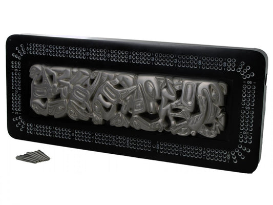 Indigenous Panel Pipe Design Crib Board （pewter inlay）