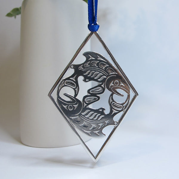 Salmon Pewter Ornament