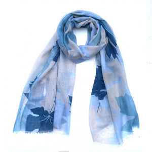 Soft poly scarf with Maple Leaves design