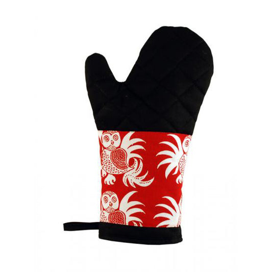 Owl Oven Mitt (Red)