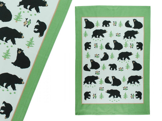 Black Bear Tea towel (New)