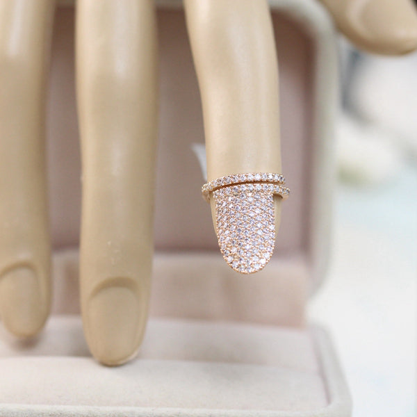 Full Finger Nail Statement Ring