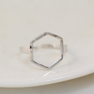 Minimalist Hexagon Ring