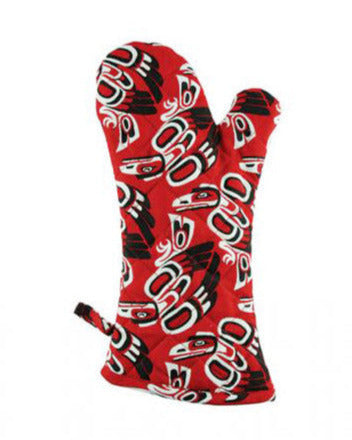 Karen Francis Raven Oven Mitt Black/Red