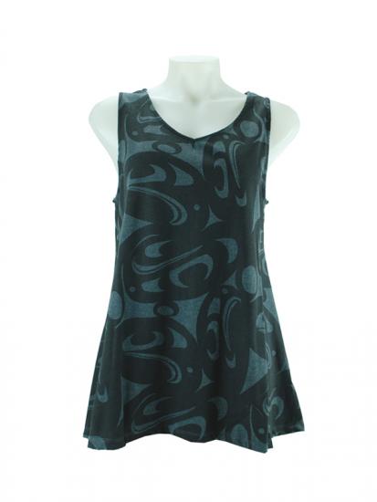 V-Neck Sleeveless Tunic 3 Eagles by Corrine Hunt