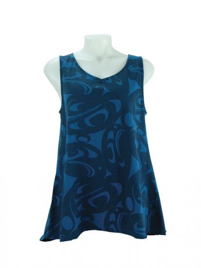 V-Neck Sleeveless Tunic 3 Eagles by Corrine Hunt