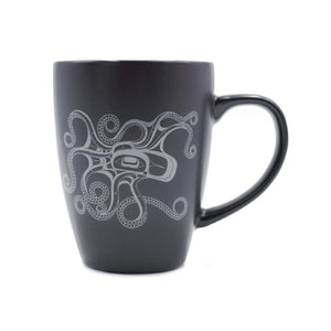 Black Matte Mug – Octopus