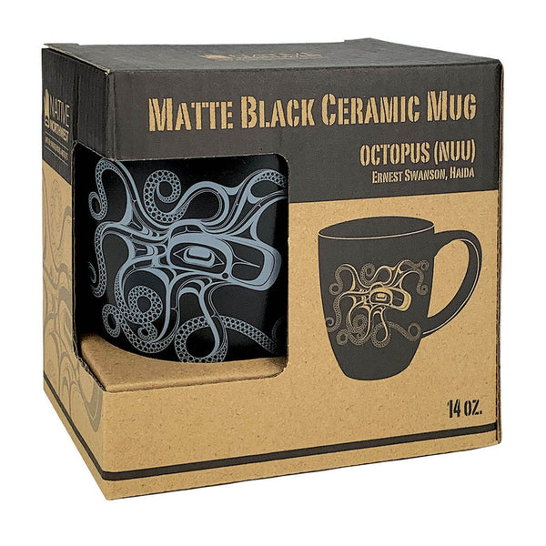 Black Matte Mug – Octopus
